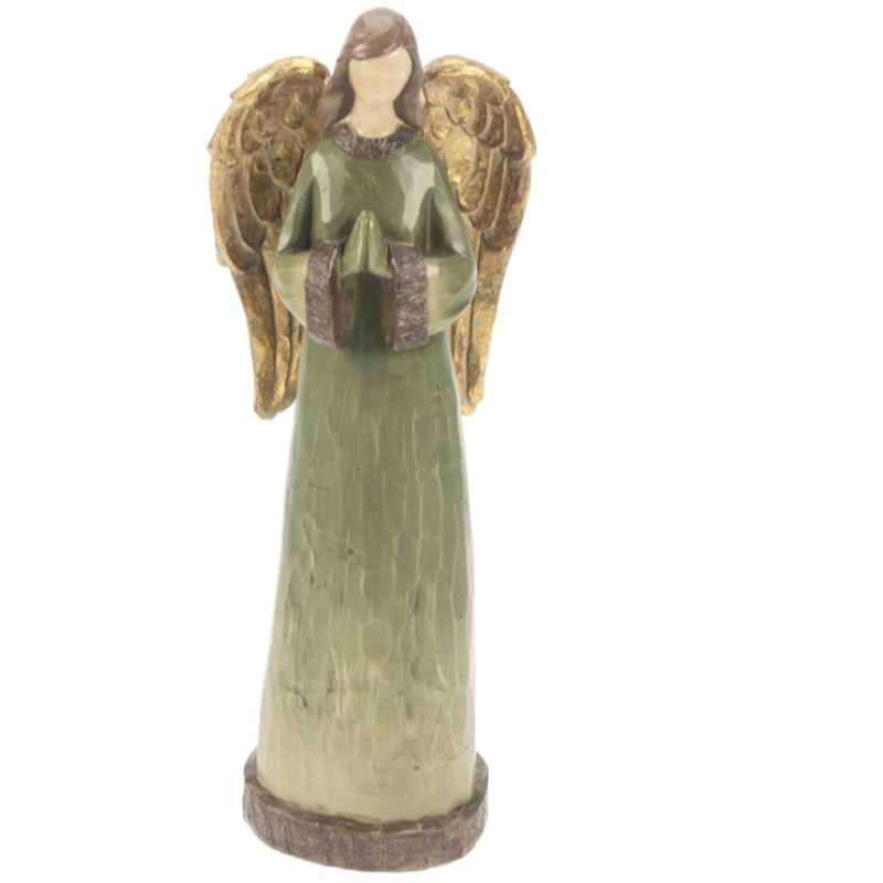 engel biddend, groen